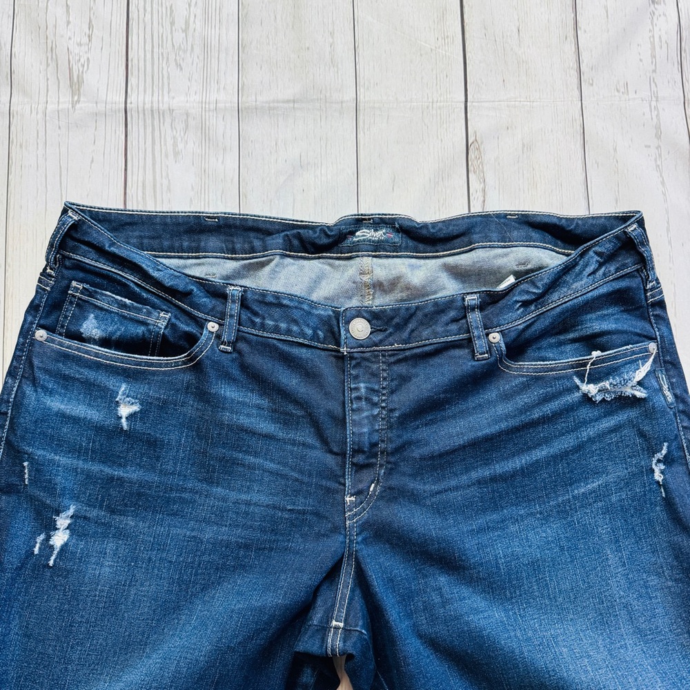 Silver Sam Factory Distressed Jeans Size 22 - Picture 3 of 6